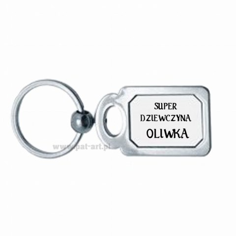 Breloczek metalowy prostokąt + etui Breloczek metalowy prostokąt + etui