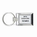 Breloczek metalowy prostokąt + etui Breloczek metalowy prostokąt + etui