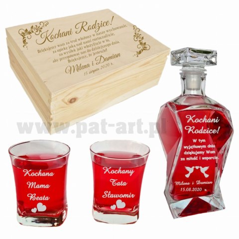 Karafka+2 szklanki+pudełko Karafka+2 szklanki+pudełko