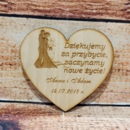 podziękowania dla gości ślub