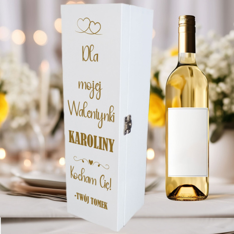 pudełko na wino prezent walentynkowy dla ukochanej pudełko na wino prezent walentynkowy dla ukochanej