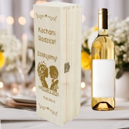 podziękowania dla rodziców skrzynka na wino ślub prezenty dla rodziców