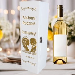 podziękowania dla rodziców skrzynka na wino ślub prezenty dla rodziców