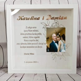 ramka prezent na slub dla siostry