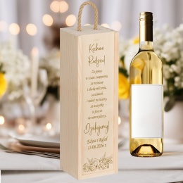 skrzynka na wino podziękowania dla rodziców slub prezent dla rodzicow