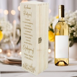 skrzynka na wino podziękowania dla rodziców slub prezent dla rodzicow